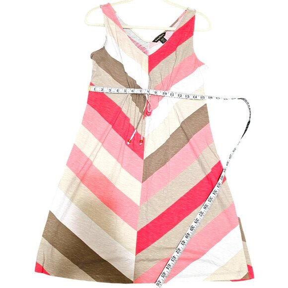 Tommy Bahama Women's /M Multi-Colored Striped Cotton Dress - Picture 9 of 10